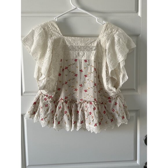 Free People Rosebud Embroidered Top - Picture 7 of 13